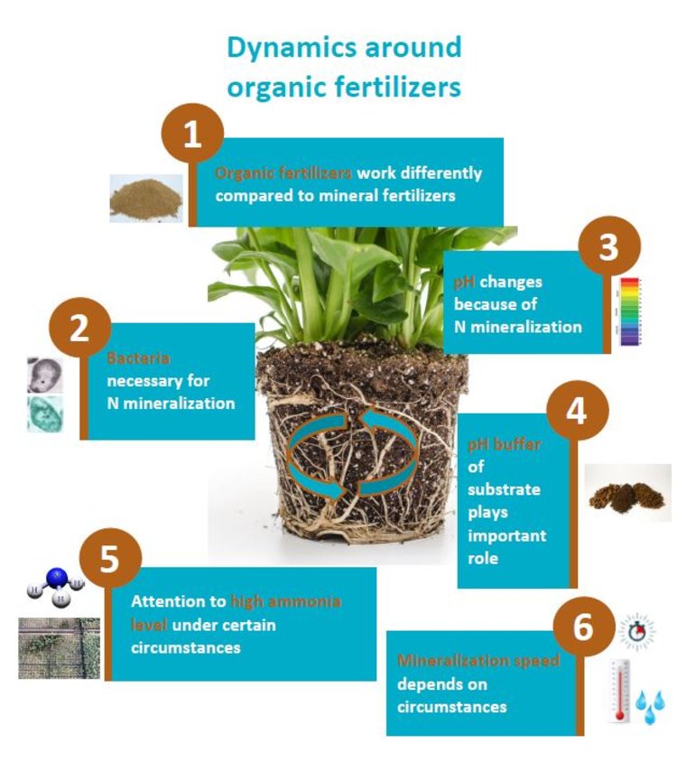 RHP organic fertilizers dynamic interactions attention points